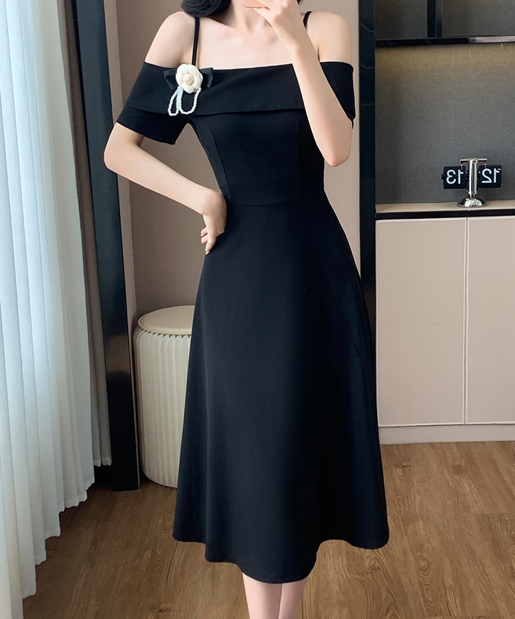 France style sling dress ladies summer long dress