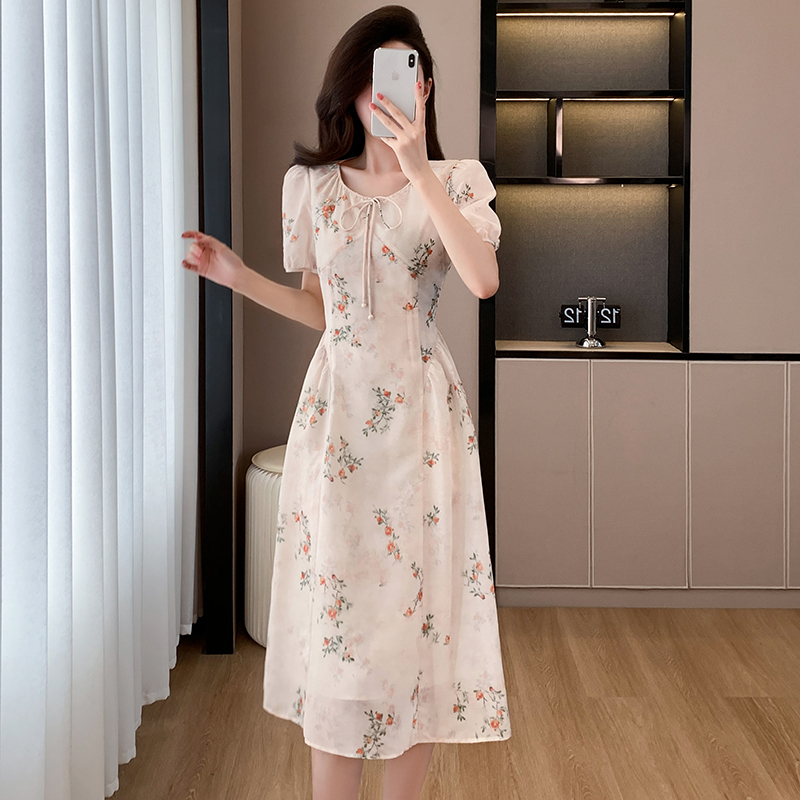 Lady ladies colors long dress floral chouzhe dress