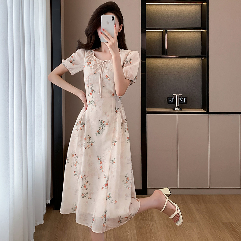 Lady ladies colors long dress floral chouzhe dress