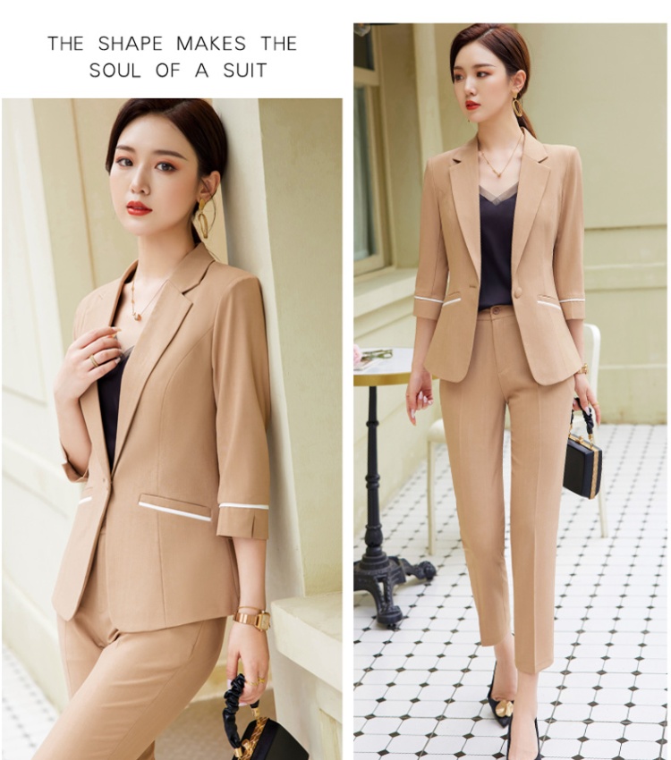 Slim business suit temperament coat 2pcs set for women