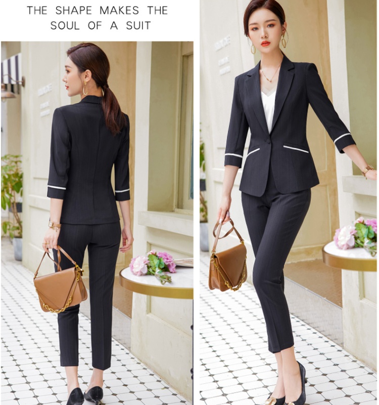 Slim business suit temperament coat 2pcs set for women