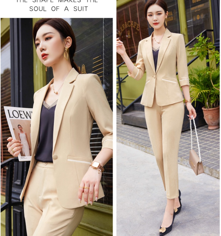 Slim business suit temperament coat 2pcs set for women