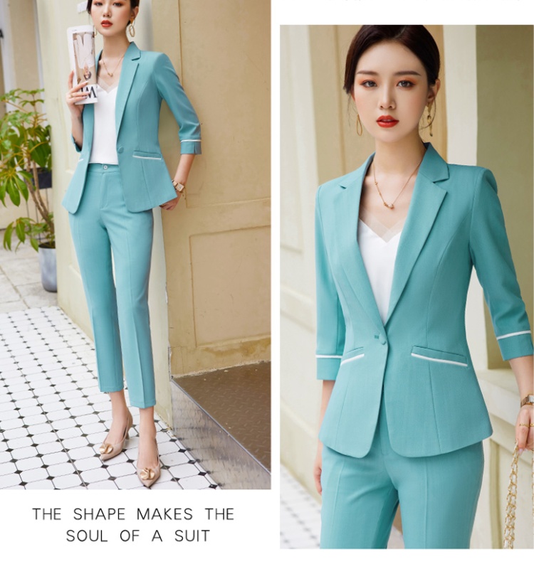 Slim business suit temperament coat 2pcs set for women