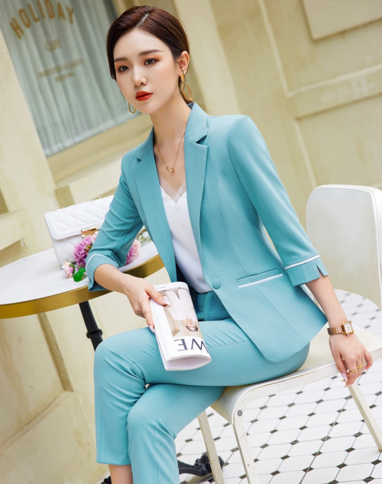 Slim business suit temperament coat 2pcs set for women