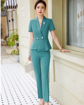 Profession shirt short sleeve suit pants a set for women