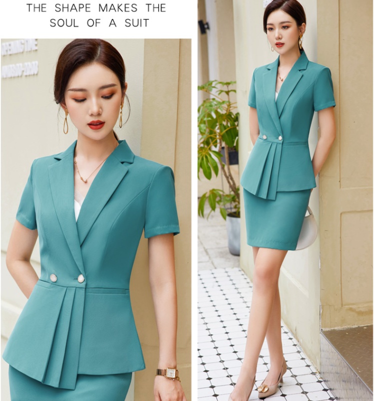 Chinese style shirt profession work clothing a set for women