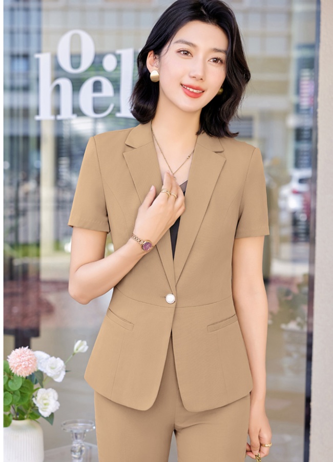 Chinese style shirt suit pants a set for women