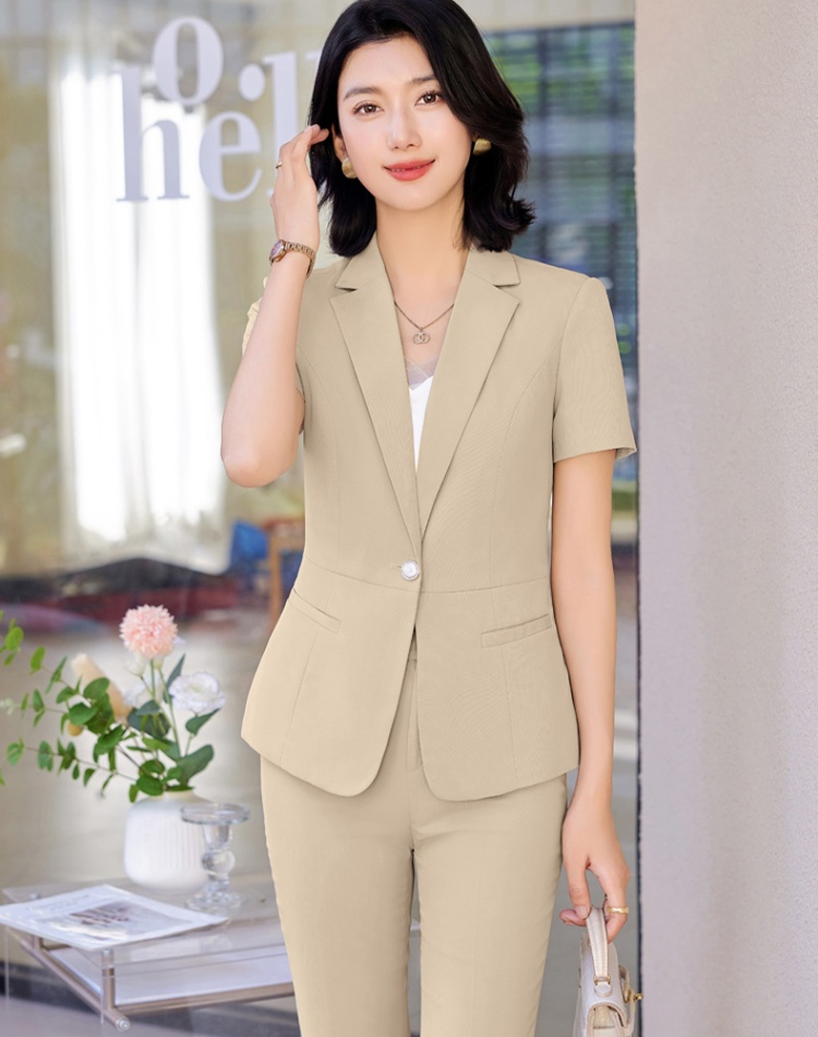 Chinese style shirt suit pants a set for women