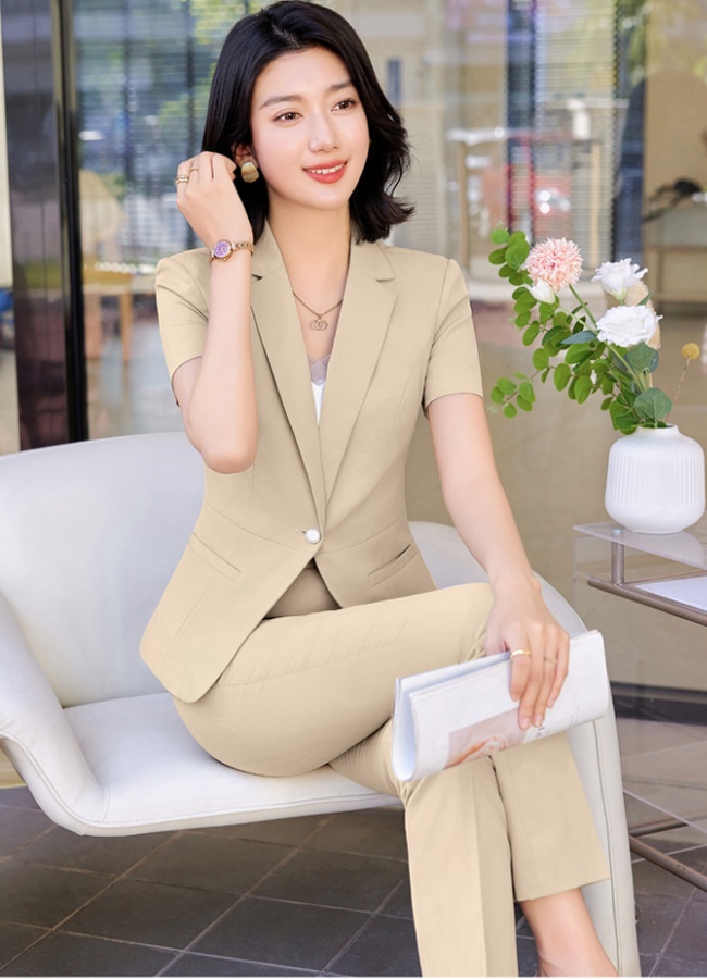 Chinese style shirt suit pants a set for women