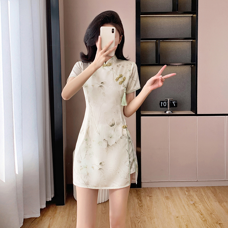 Temperament summer dress Chinese style shorts a set