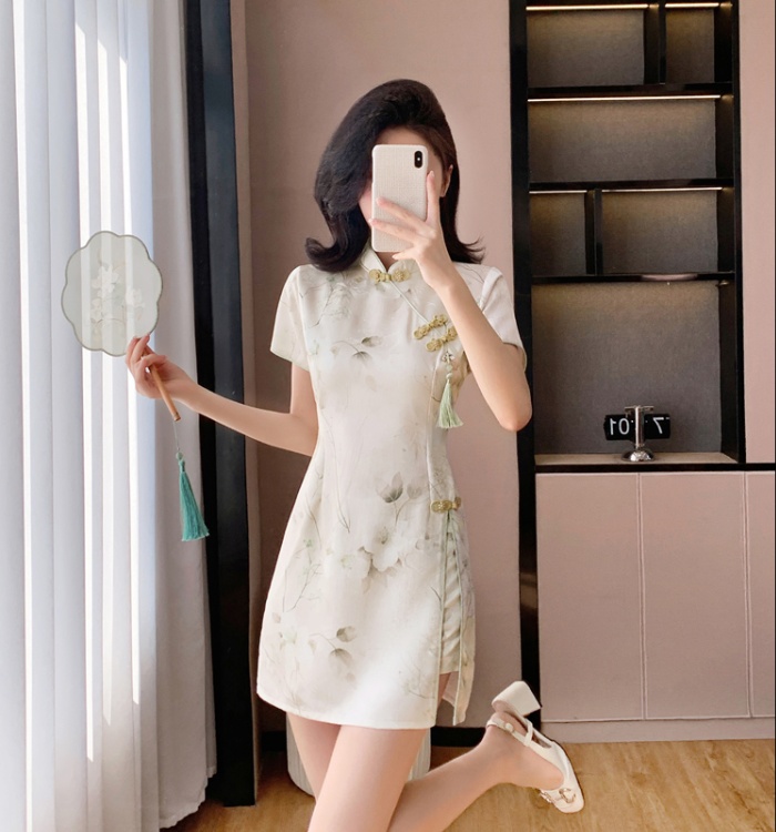 Temperament summer dress Chinese style shorts a set