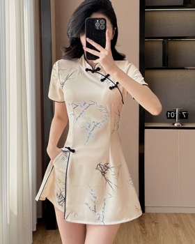 Tender maiden cheongsam elasticity temperament dress a set