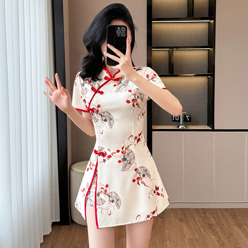 Fashion shorts temperament dress 2pcs set