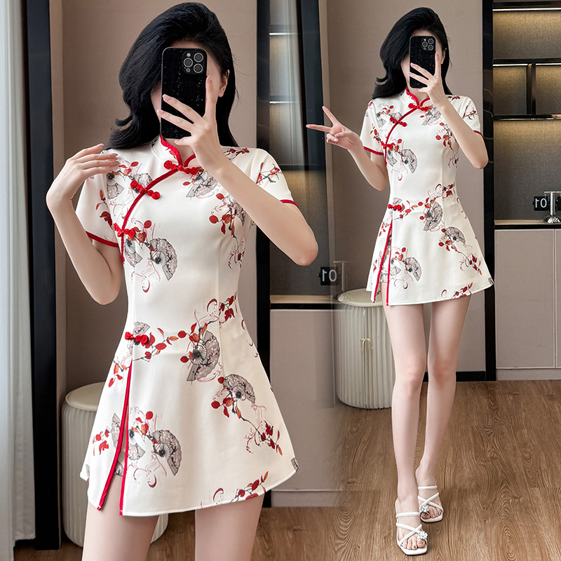 Fashion shorts temperament dress 2pcs set