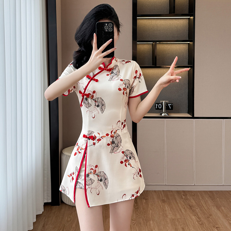 Fashion shorts temperament dress 2pcs set