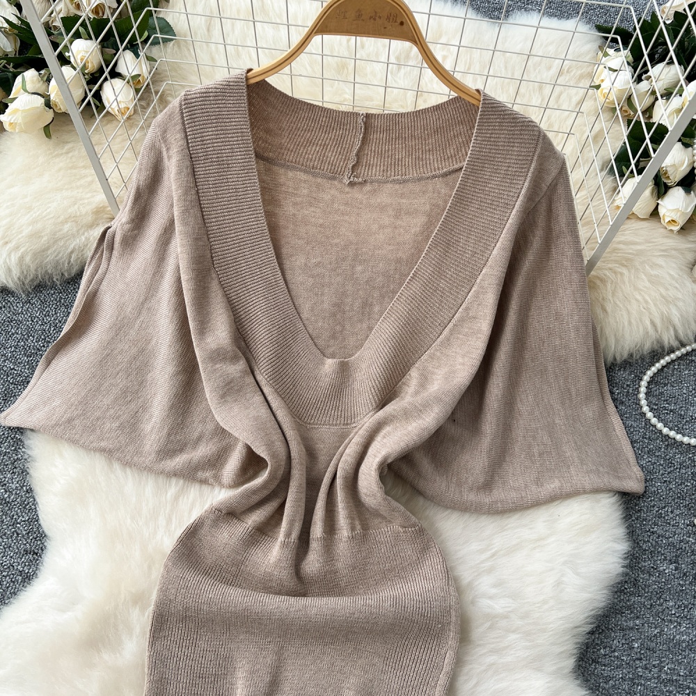 Enticement dress bat sleeve sweater for women