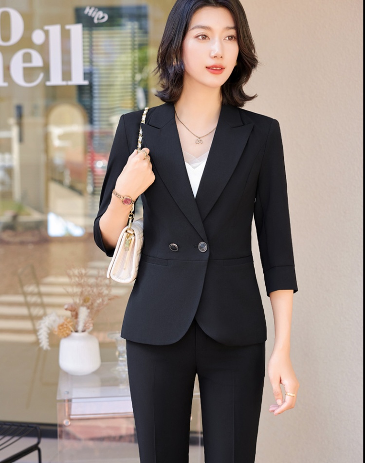 Slim business suit profession tops a set for women