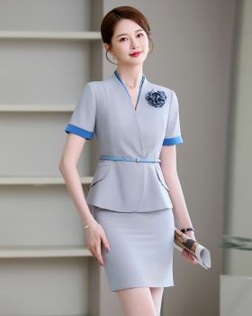 Spring and summer skirt overalls business suit a set