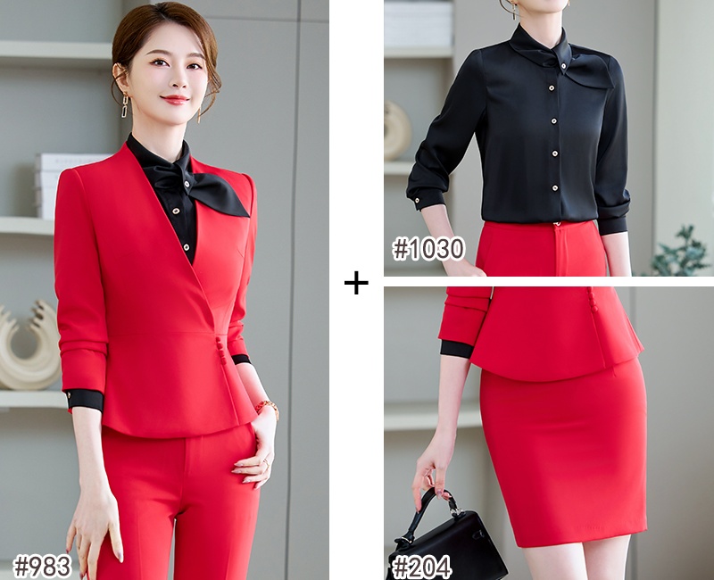 Temperament skirt shirt 3pcs set for women