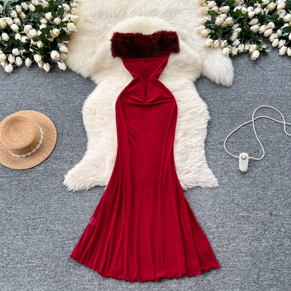 Splice elmo formal dress elegant mermaid dress