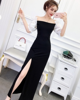 Fashion short sleeve formal dress package hip summer dress