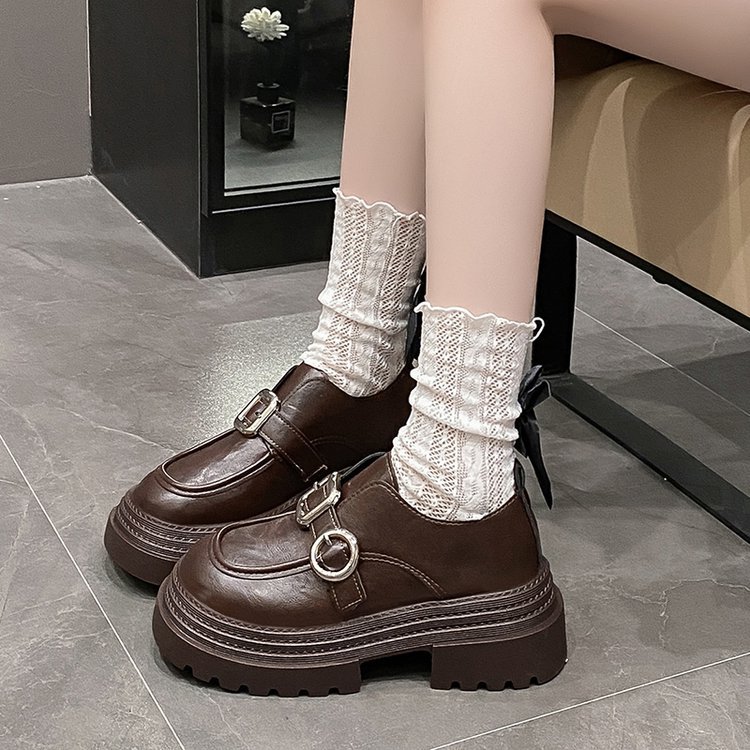 France style leather shoes small shoes for women