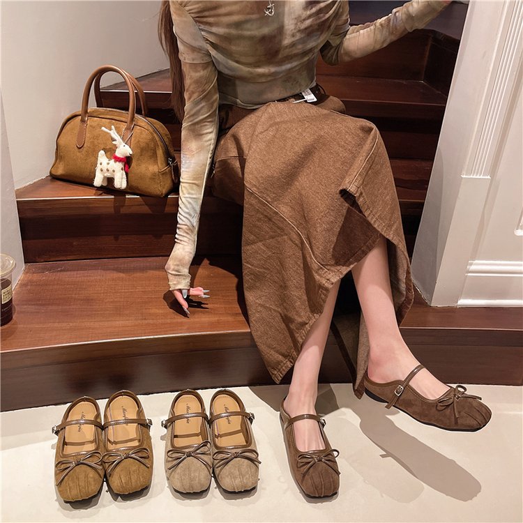 Summer France style lazy shoes square head half slippers