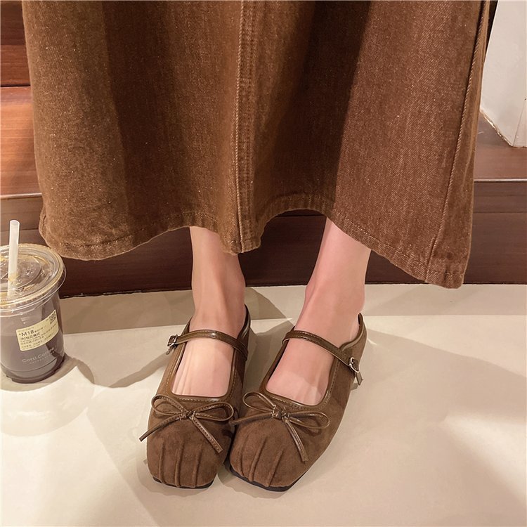 Summer France style lazy shoes square head half slippers