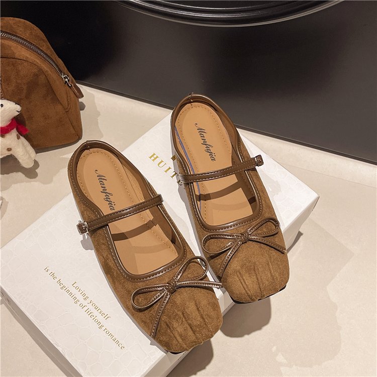 Summer France style lazy shoes square head half slippers