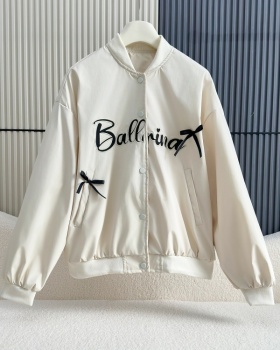 Embroidery pocket niche coat bow letters baseball uniforms