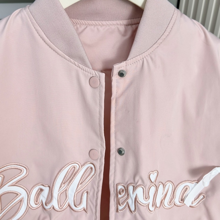 Embroidery pocket niche coat bow letters baseball uniforms