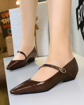 Simple slipsole Korean style pointed shoes for women