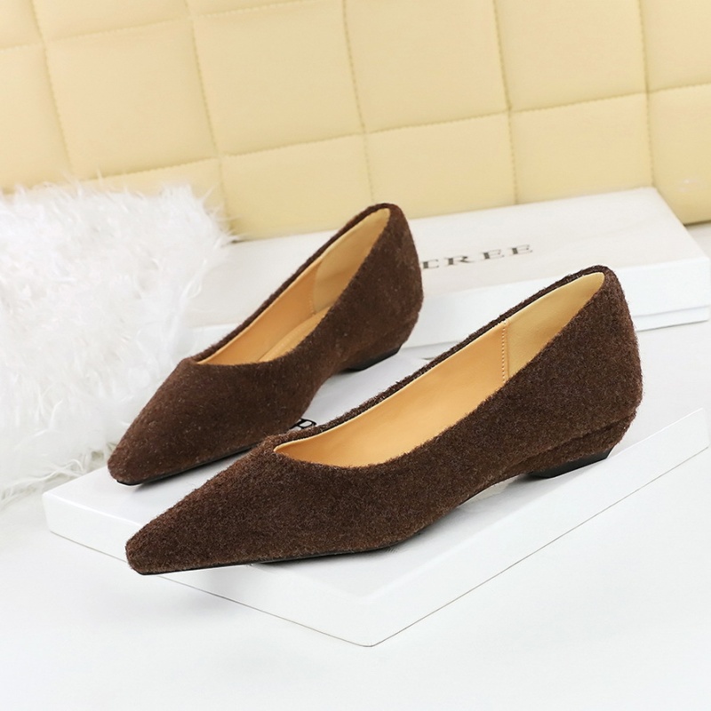 Business slipsole temperament plush shoes for women