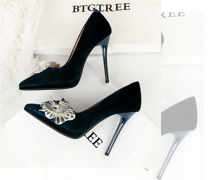 Flowers platform high-heeled shoes for women