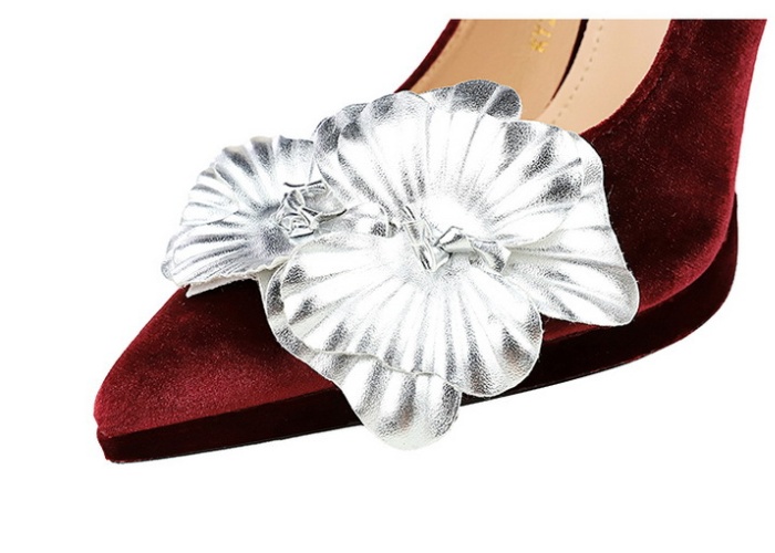 Flowers platform high-heeled shoes for women