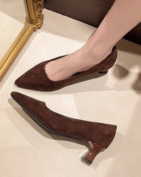 Spring and autumn shoes pointed high-heeled shoes