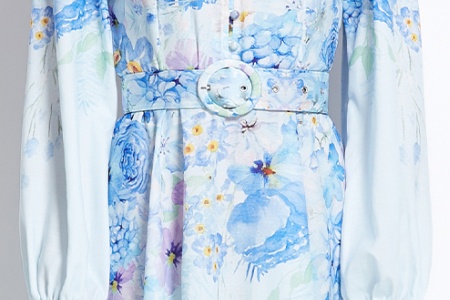 Painting spring and summer flowers dress