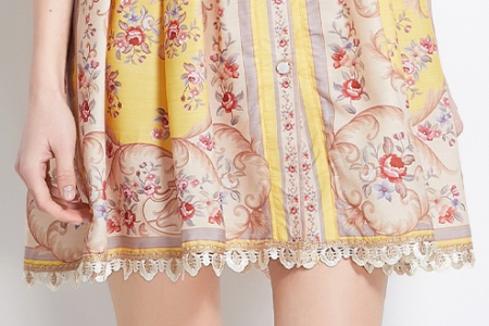 Printing retro spring dress short court style shirt