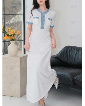 Slim dress France style long dress for women