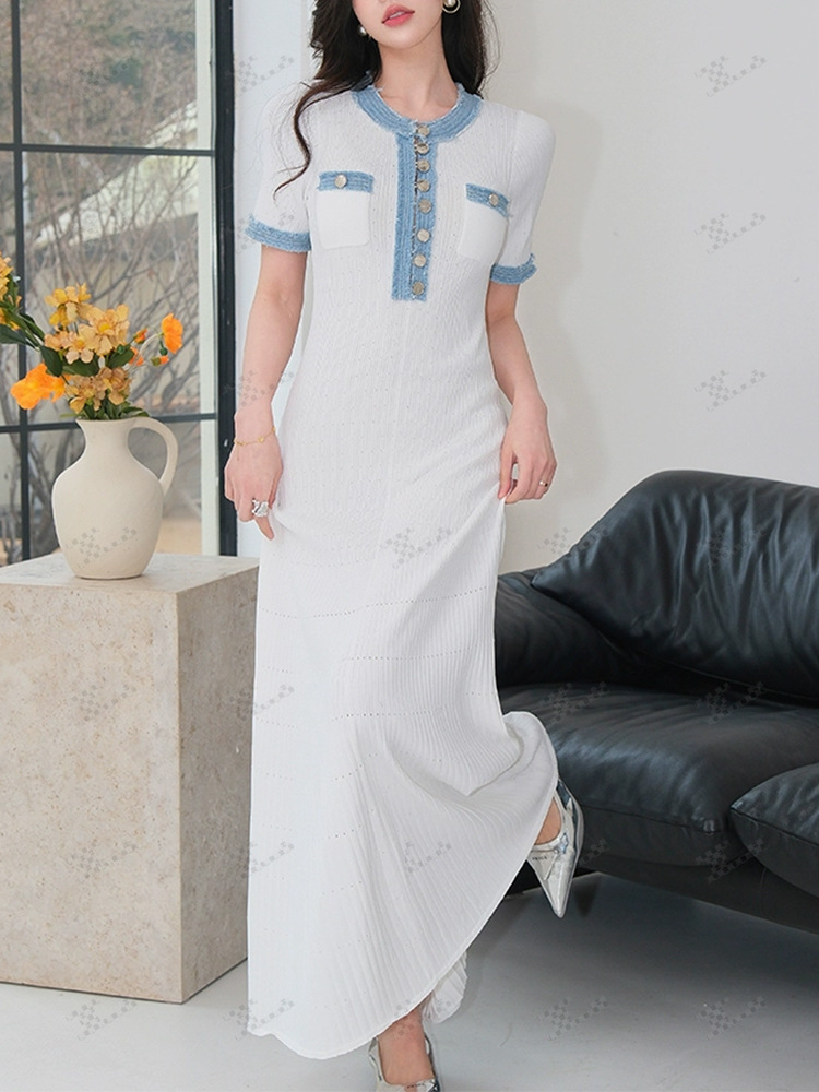 Slim dress France style long dress for women