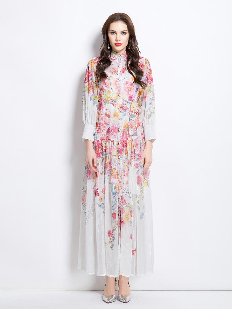 Spring and summer vacation painting flowers dress