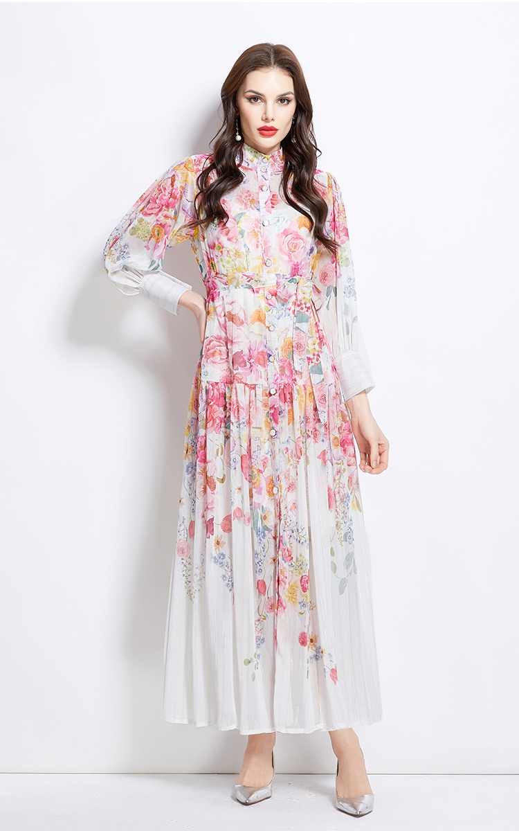 Spring and summer vacation painting flowers dress