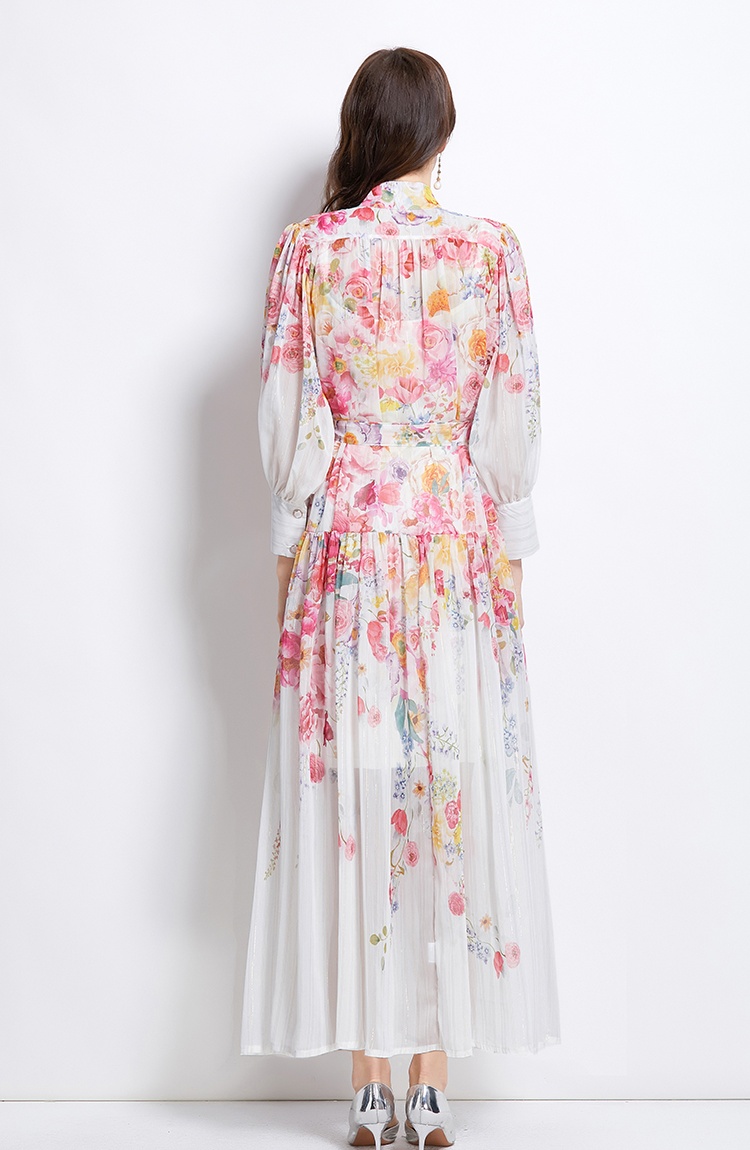 Spring and summer vacation painting flowers dress