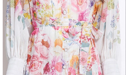 Spring and summer vacation painting flowers dress