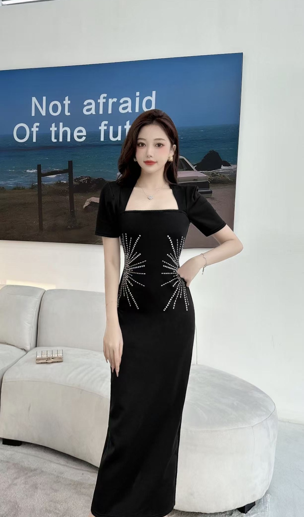 Rhinestone dress enticement formal dress for women