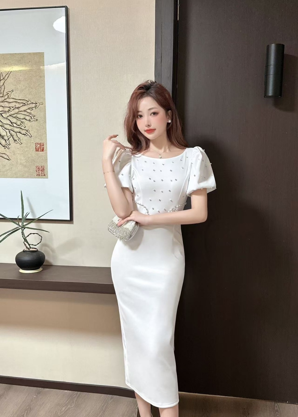 Summer package hip long dress sexy slim dress for women