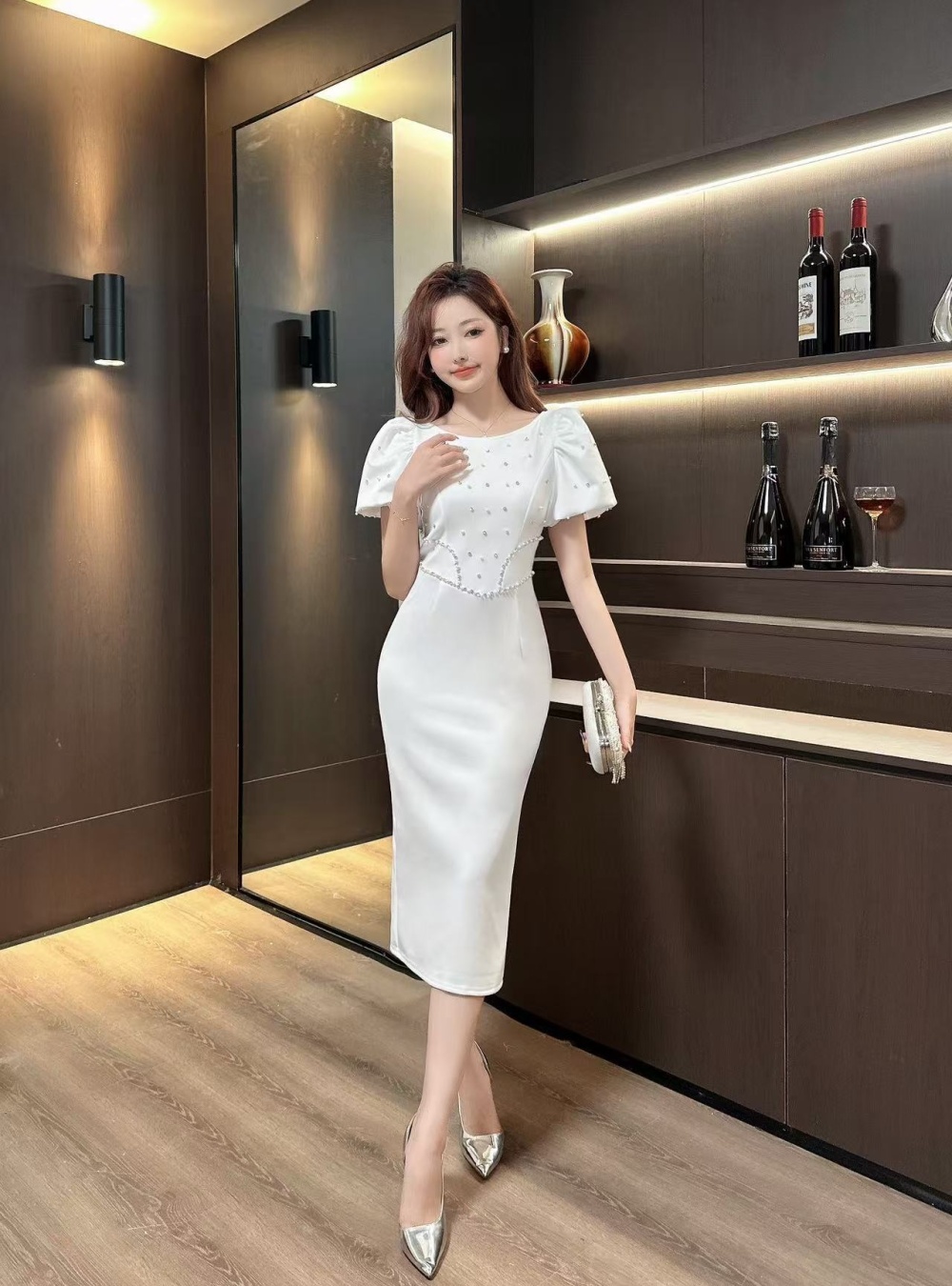 Summer package hip long dress sexy slim dress for women