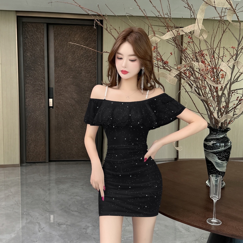 Package hip bottoming short sleeve sexy dress