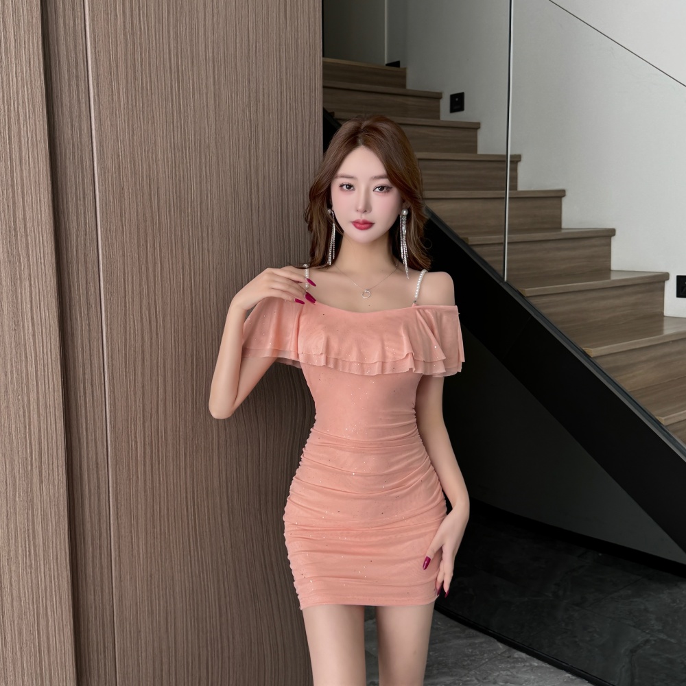 Package hip bottoming short sleeve sexy dress