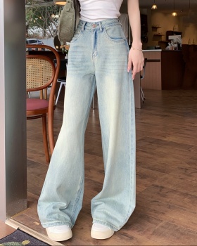 Light color loose jeans mopping long pants for women